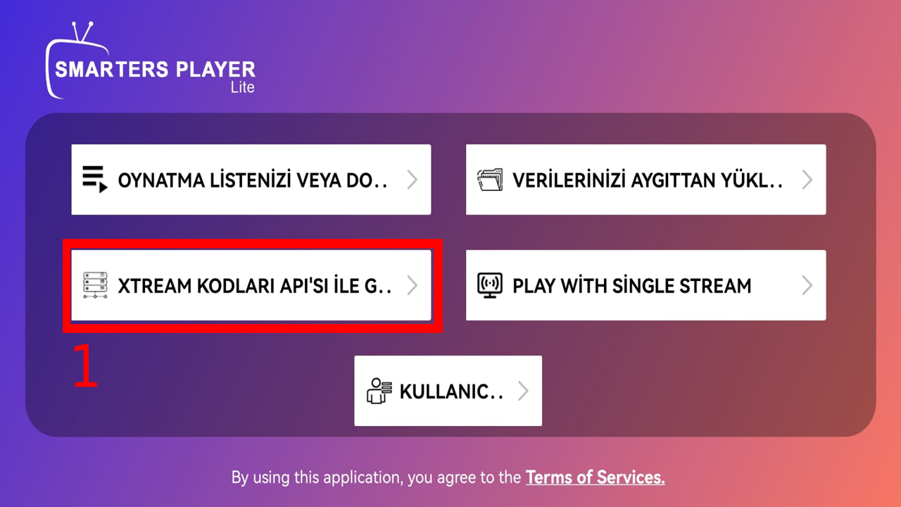 IPTV Smarters iOS Android kurulum adım 2