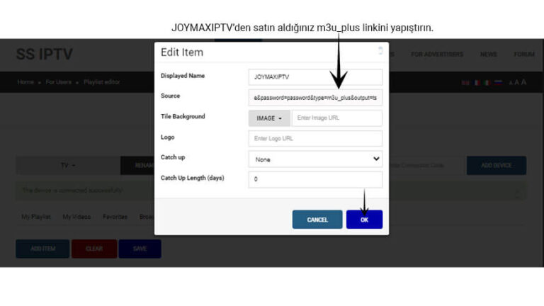 SS IPTV kurulum adım 3